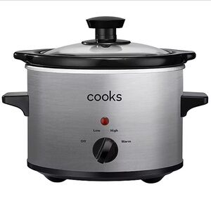 COOKS 1.5 Quart Slow Cooker in Stainless Steel